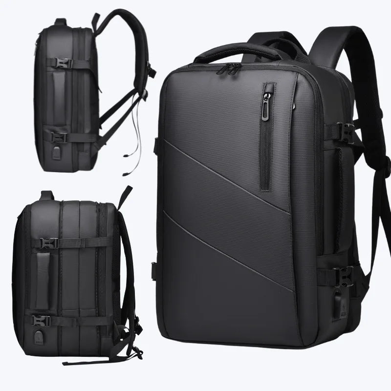 Weixier 16 Inch Large-capacity Men's High-end Backpack Computer Bag High-end Business Bag Expandable Backpack Witch USB - Omnia 