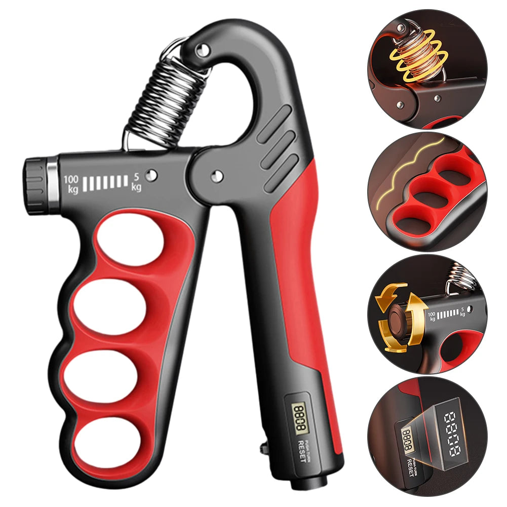 5-100KG Grip Strength Trainer Wrist Expander Adjustable Resistance Fitness Gym Training Hand Gripper for Muscle Building Recover - Omnia 