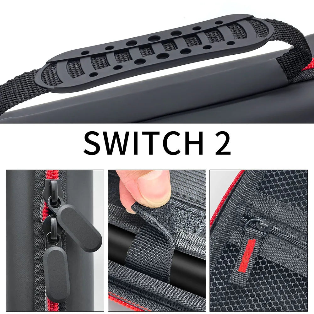 Hard Storage Carrying Bag Case for Switch 2 Console with Thumbstick Grip Cover Game Accessories - Omnia 