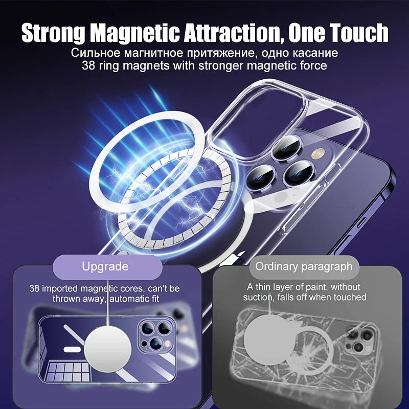 Luxury Original Magnetic Transparent Phone Cases for iPhone - Omnia 
