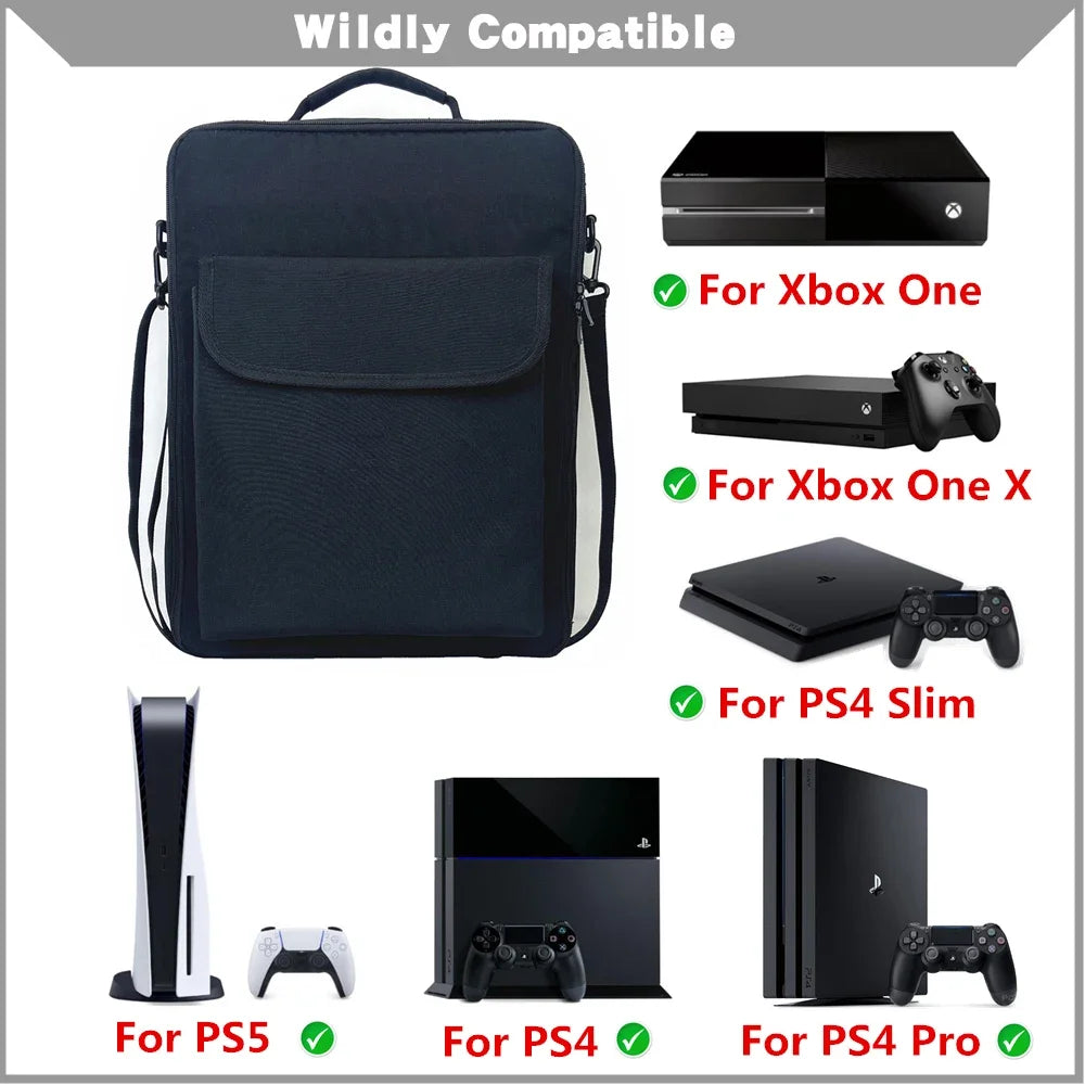Portable PS5 Travel Carrying Case Storage Bag Handbag Shoulder Bag Backpack for Playstation 5 Game Console Accessories - Omnia 