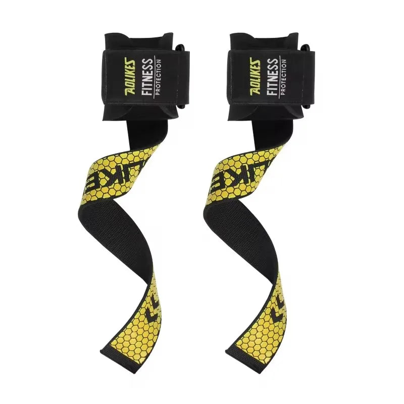 AOLIKES Weightlifting Wrist Straps Strength Training Adjustable Non-slip Gym Fitness Lifting Strap Wrist Support Grip Band - Omnia 