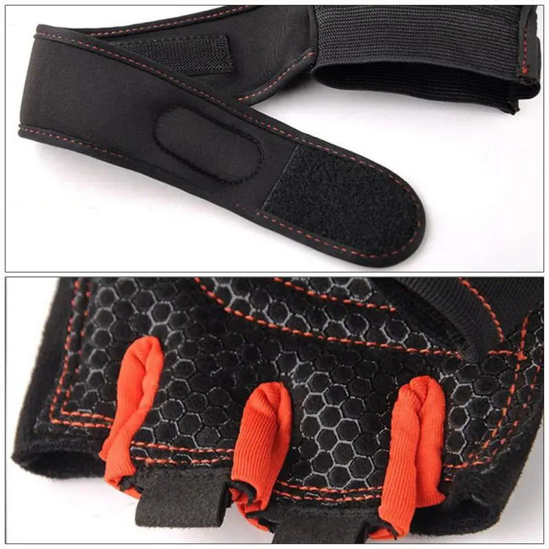 Gym Fitness Heavyweight Training Gloves Men women Body Building Half Finger Non-Slip Gloves Wrist Support Weightlifting Sports - Omnia 