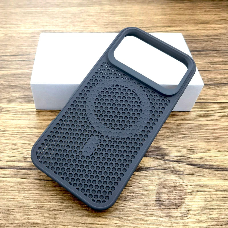 Luxury Dissipate Heat Hard Case For iPhone 17 Air 16 15 14 13 12 Pro Max 17Pro iPhone17 Mag Safe Magsafe Wireless Charge Cover - Omnia 