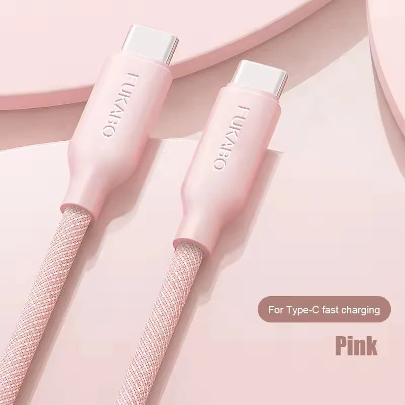 USB Type C PD 60W Cable Fast Charging Braided Cables For iPhone 15 16 Pro Max Plus For Xiaomi Redmi Phone Charge Accessory Wire - Omnia 
