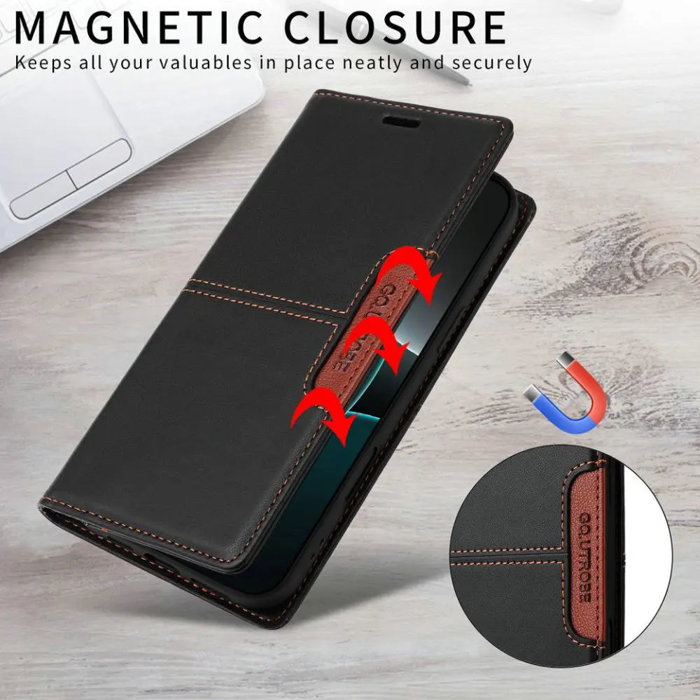 Phone Caes for iPhone 17 Pro Max 5G Luxury Cover Leather Book RFID Coque iPhone 17 Case iPhone17 Air 17Pro ProMax Wallet Fundas - Omnia 