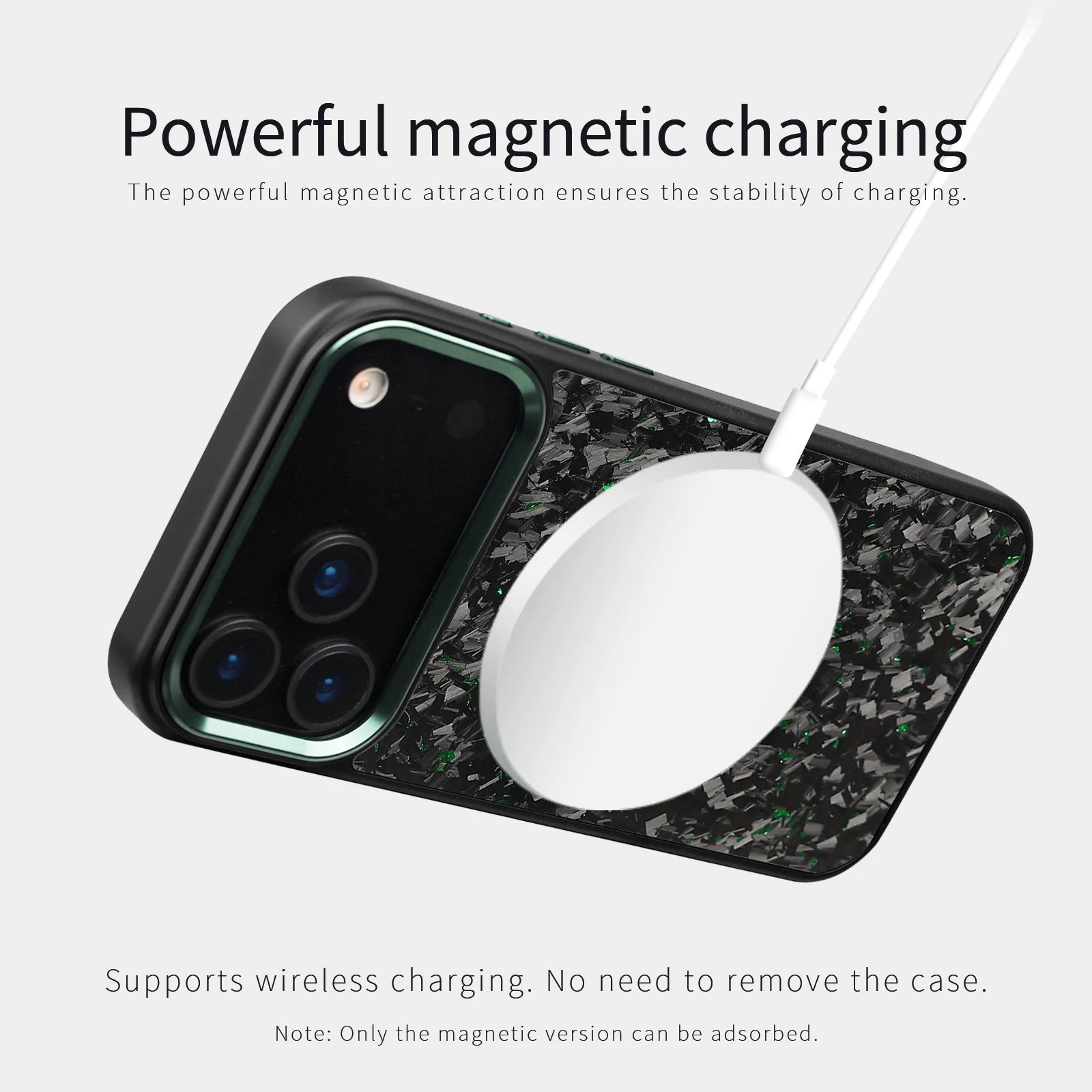 Forged Carbon Fiber Case for iPhone 17 17Air 17Pro 17 Pro Max with Magsafe Metal Camera Lens and Buttons Magnetic Phone Cover - Omnia 