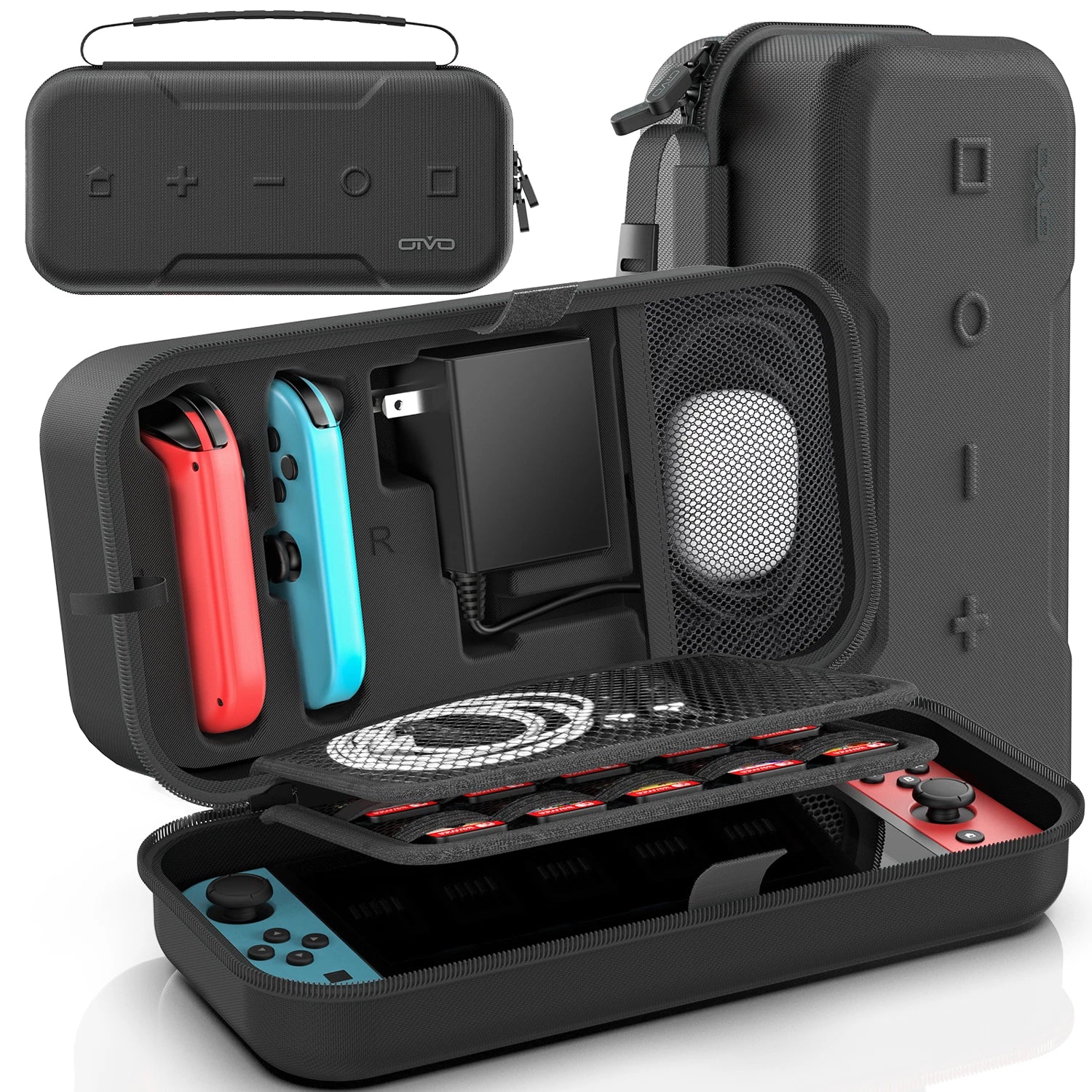 Large Storage Bag for Switch Portable Carrying Protective Case Anti-Scratch Waterproof Travel Bag for Nintendo Switch OLED - Omnia 
