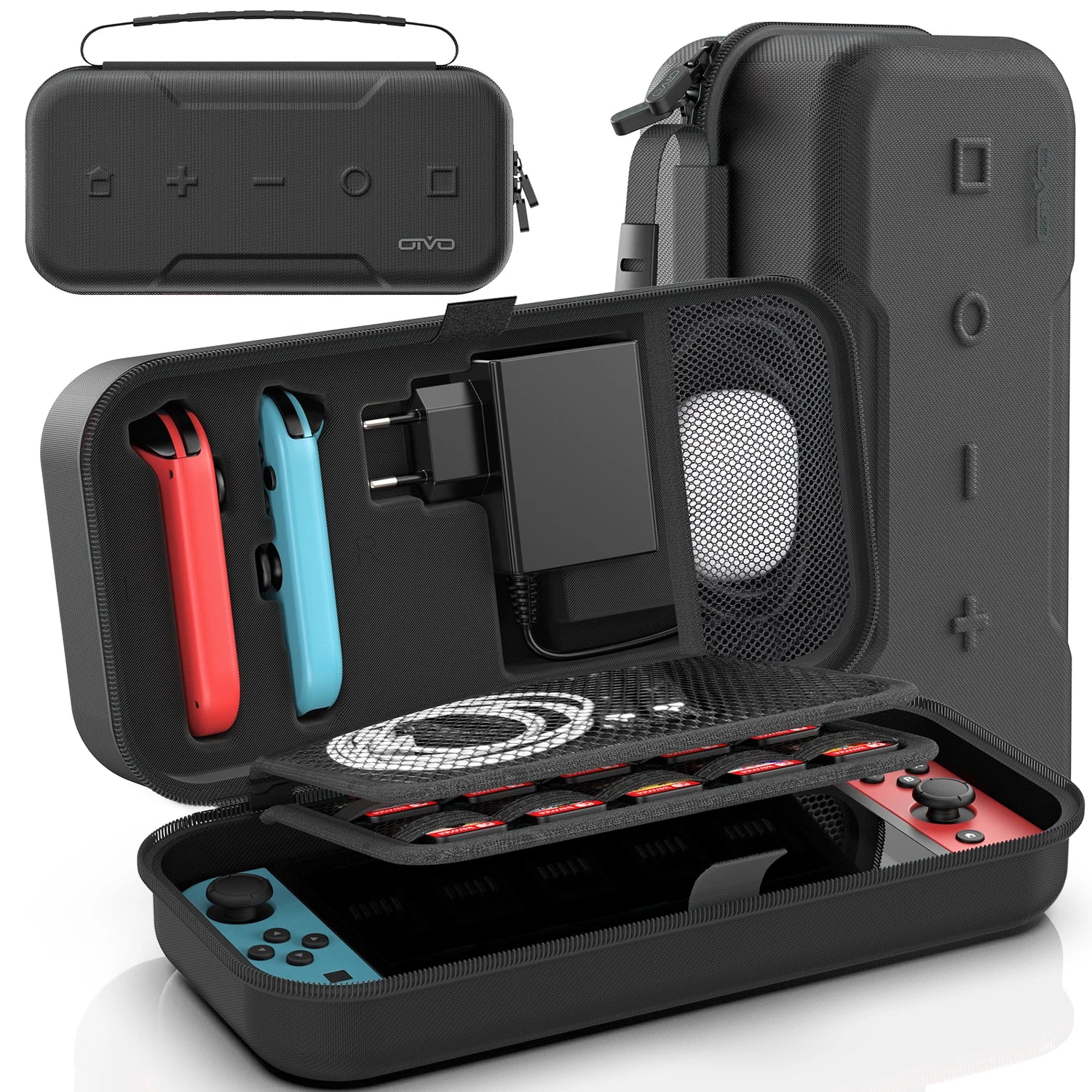 Large Storage Bag for Switch Portable Carrying Protective Case Anti-Scratch Waterproof Travel Bag for Nintendo Switch OLED - Omnia 