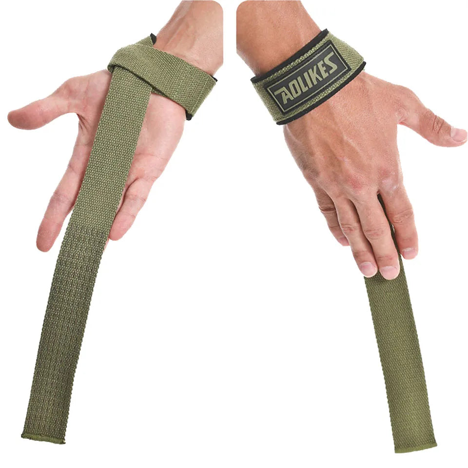 AOLIKES Weightlifting Wrist Straps Strength Training Adjustable Non-slip Gym Fitness Lifting Strap Wrist Support Grip Band - Omnia 
