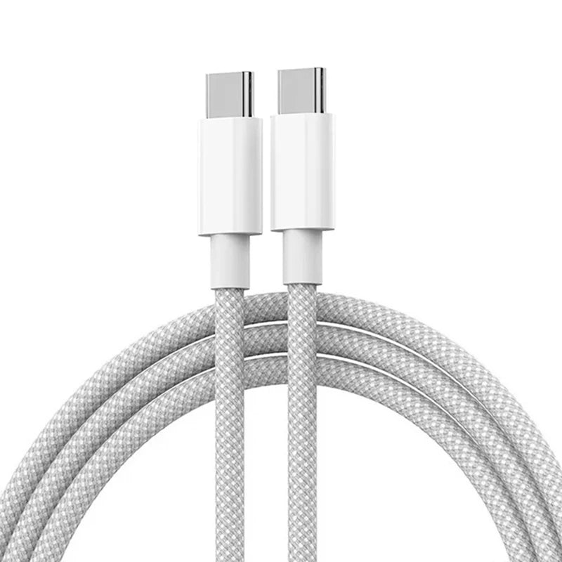 PD 60W USB-C Cable For Apple iPhone 16e 16 15 Pro Max Plus Fast Charging Type C to Type C Cable Charger Data Line Wire Accessory - Omnia 