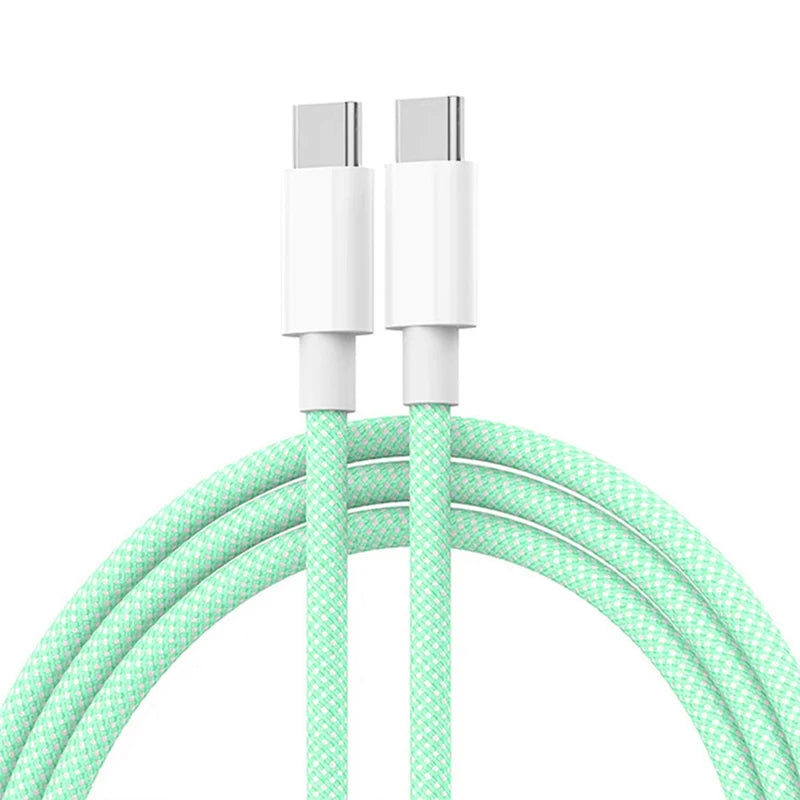 PD 60W USB-C Cable For Apple iPhone 16e 16 15 Pro Max Plus Fast Charging Type C to Type C Cable Charger Data Line Wire Accessory - Omnia 