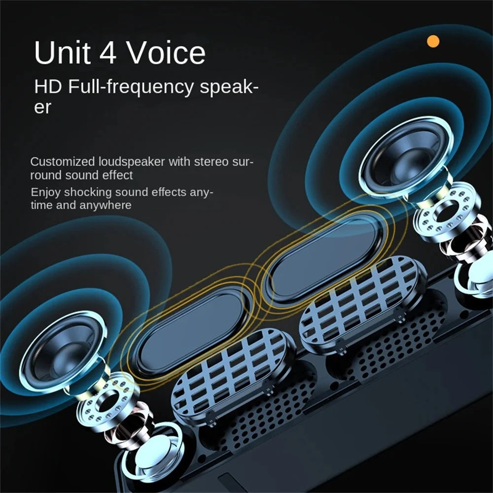 Original  Bluetooth Subwoofer Soundbar TV Audio Echo Wall Computer Speaker Home Theater Music Wireless Blueooth Speaker Gift - Omnia 