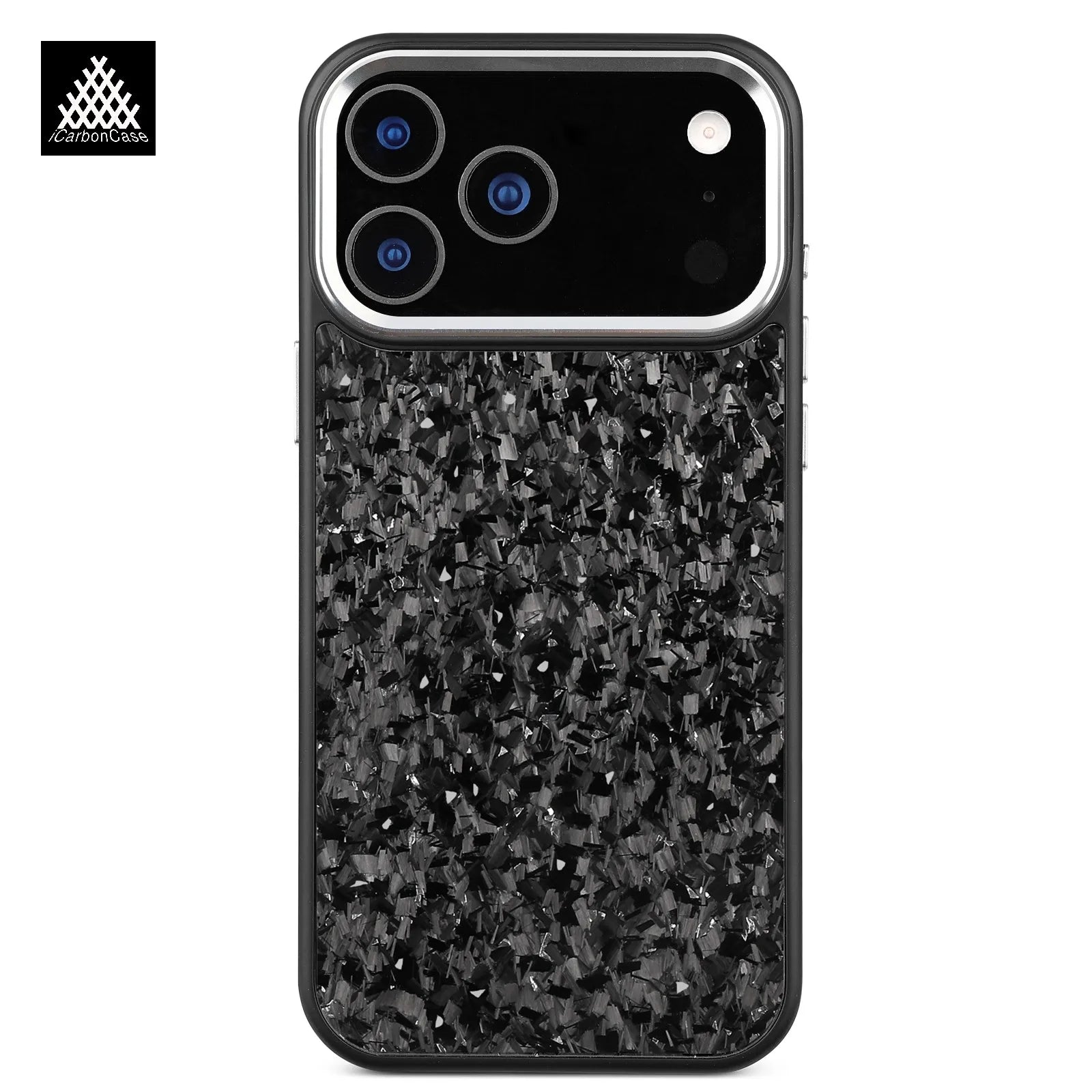 Forged Carbon Fiber Case for iPhone 17 17Air 17Pro 17 Pro Max with Magsafe Metal Camera Lens and Buttons Magnetic Phone Cover - Omnia 