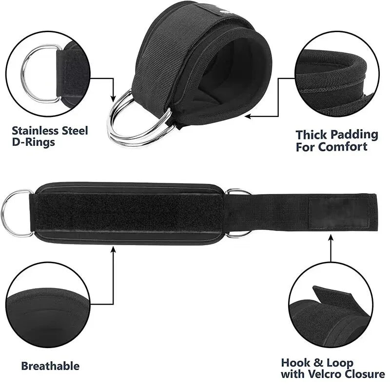 Ankle Straps Resistance Bands Set Fitness Workout Exercise Equipment Ankle Weight Yoga Elastic Fitness Band For Gym Man Woman - Omnia 