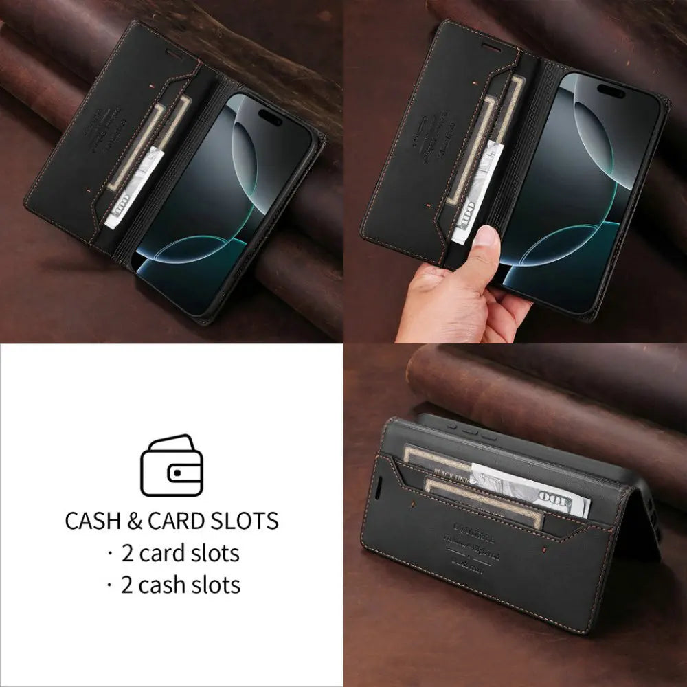 Phone Caes for iPhone 17 Pro Max 5G Luxury Cover Leather Book RFID Coque iPhone 17 Case iPhone17 Air 17Pro ProMax Wallet Fundas - Omnia 
