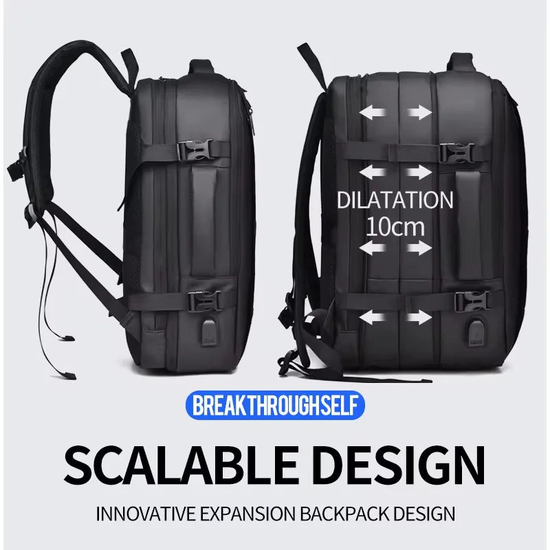 Weixier 16 Inch Large-capacity Men's High-end Backpack Computer Bag High-end Business Bag Expandable Backpack Witch USB - Omnia 