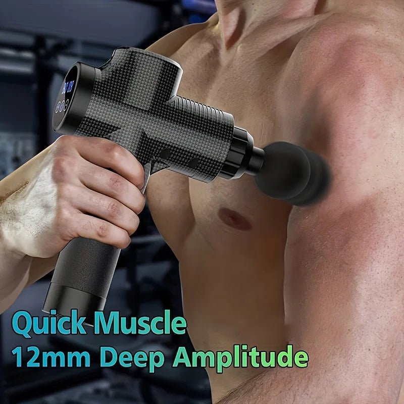Fascial Massage Gun Electric Percussion Pistol Massager Body Neck Back Deep Tissue Muscle Relaxation Fitness Tool For Shoulder - Omnia 