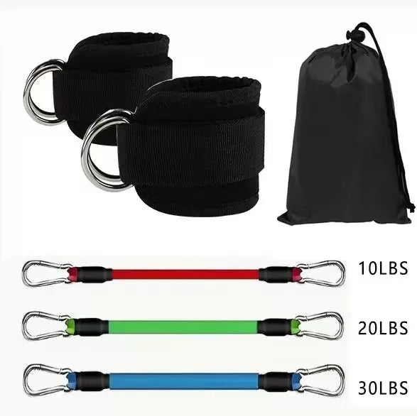 Ankle Straps Resistance Bands Set Fitness Workout Exercise Equipment Ankle Weight Yoga Elastic Fitness Band For Gym Man Woman - Omnia 