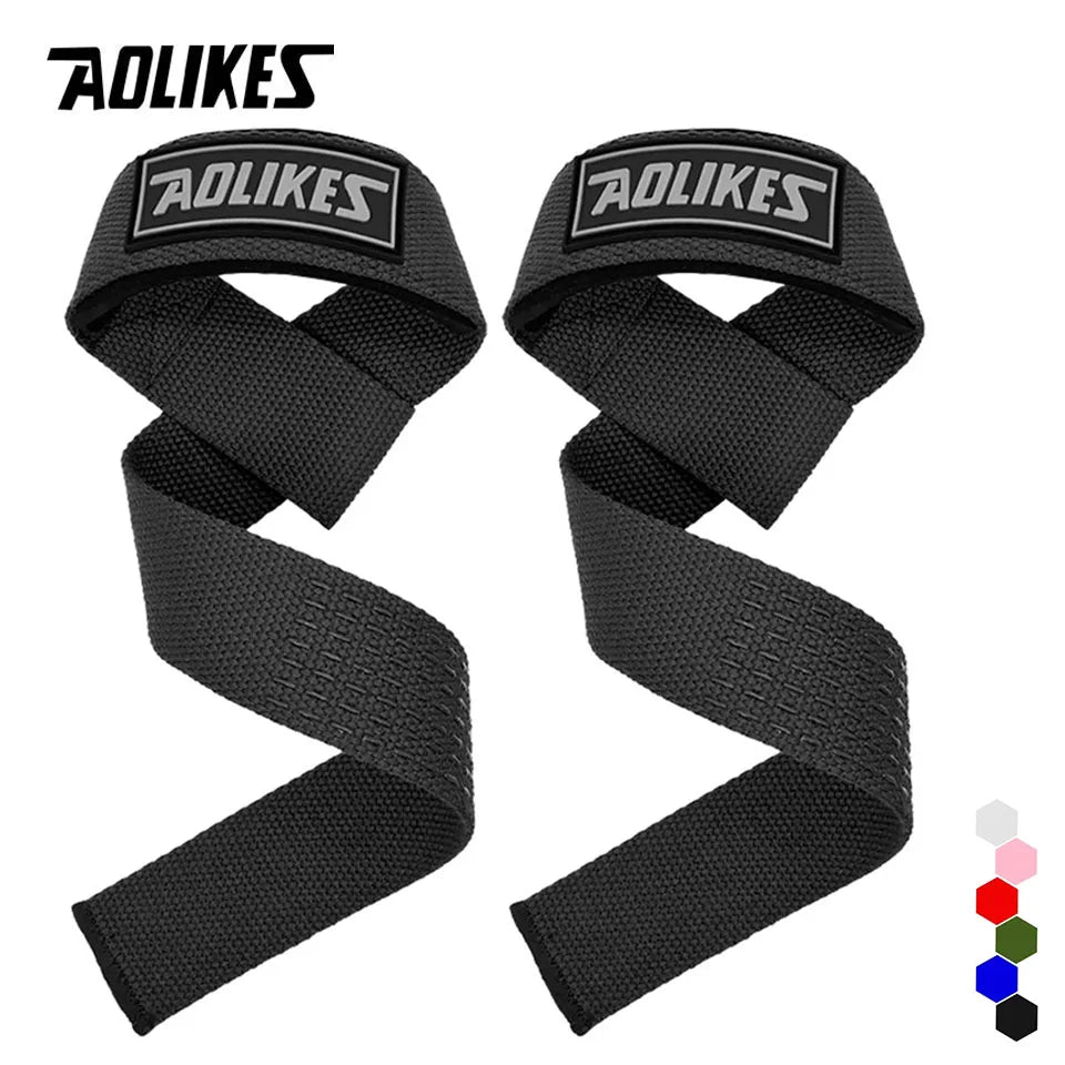 AOLIKES Weightlifting Wrist Straps Strength Training Adjustable Non-slip Gym Fitness Lifting Strap Wrist Support Grip Band - Omnia 