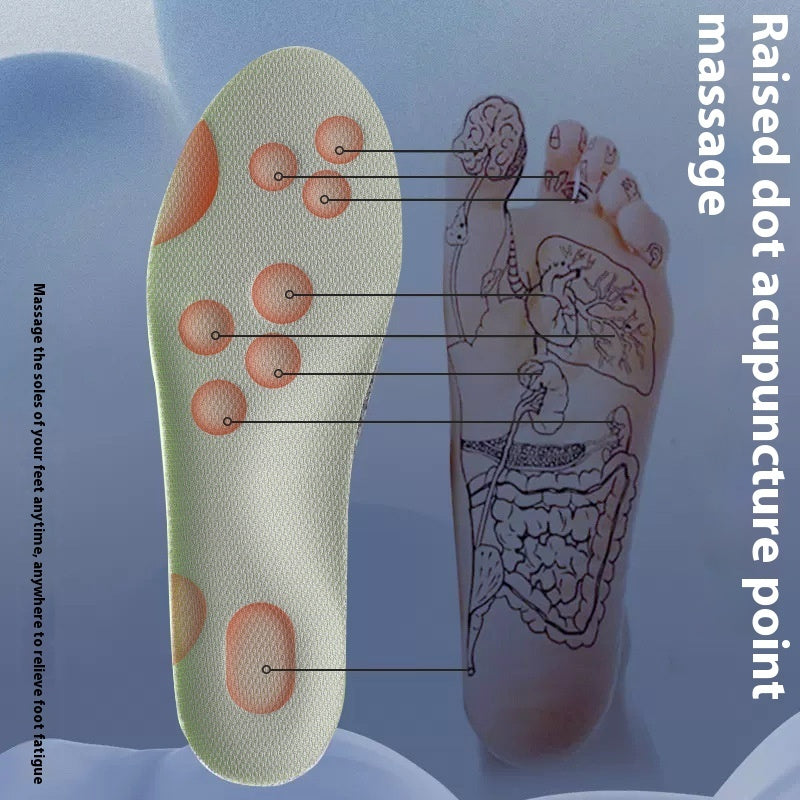 Insole No Tired Foot Arch Massage Sweat Absorbing And Deodorant Antibacterial - Omnia 